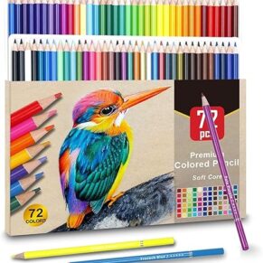 Wynhard Colour Pencil Set Pencil Colours 72 Pcs Color Pencil Set for Artists Drawing Coloured Pencils Pencil Color Set Colored Pencils Colouring Pencils for Shading Sketching Adults Kids