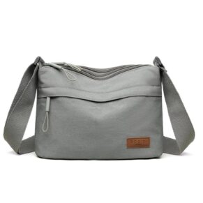 ITALISH Lightweight Nylon Unisex Crossbody Bag Multi-Compartment Design Adjustable Strap 25 x 16.5 x 10 cm Daily Use and Travel